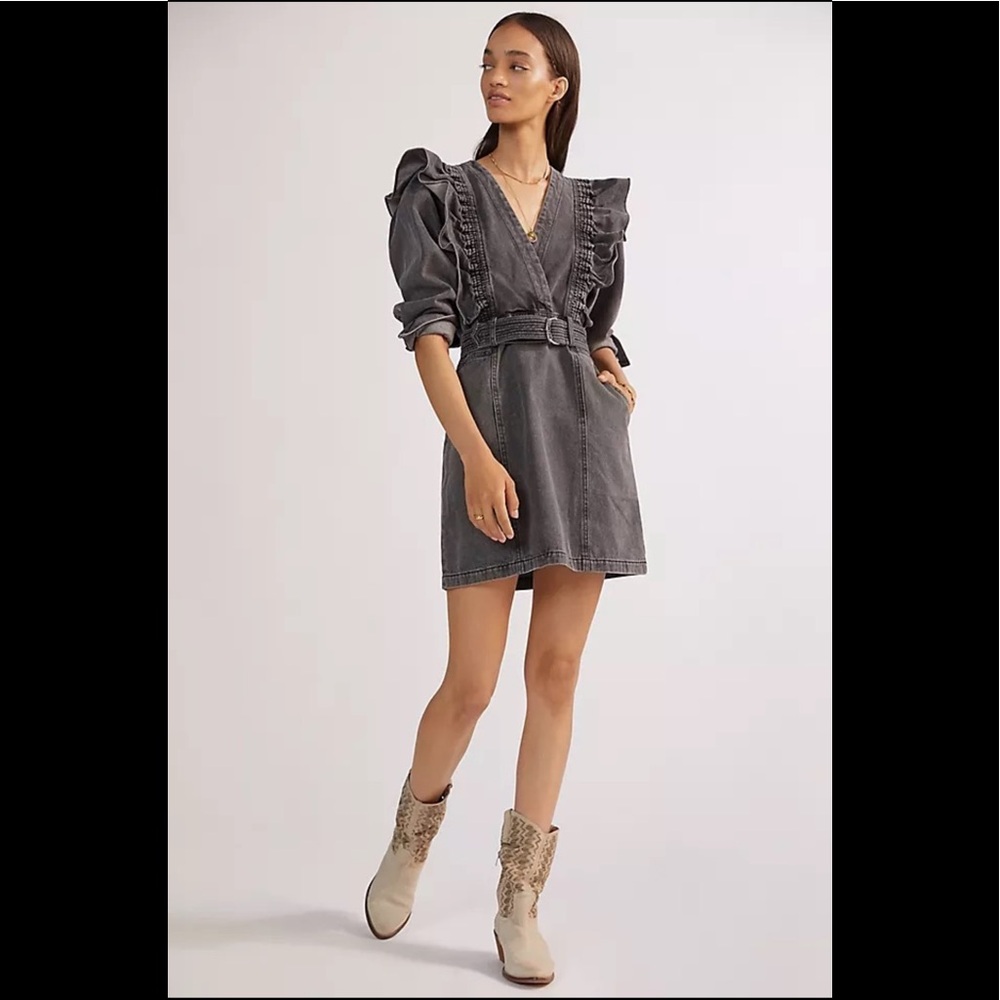 NWT Anthropologie Magali Pascal denim dress size M